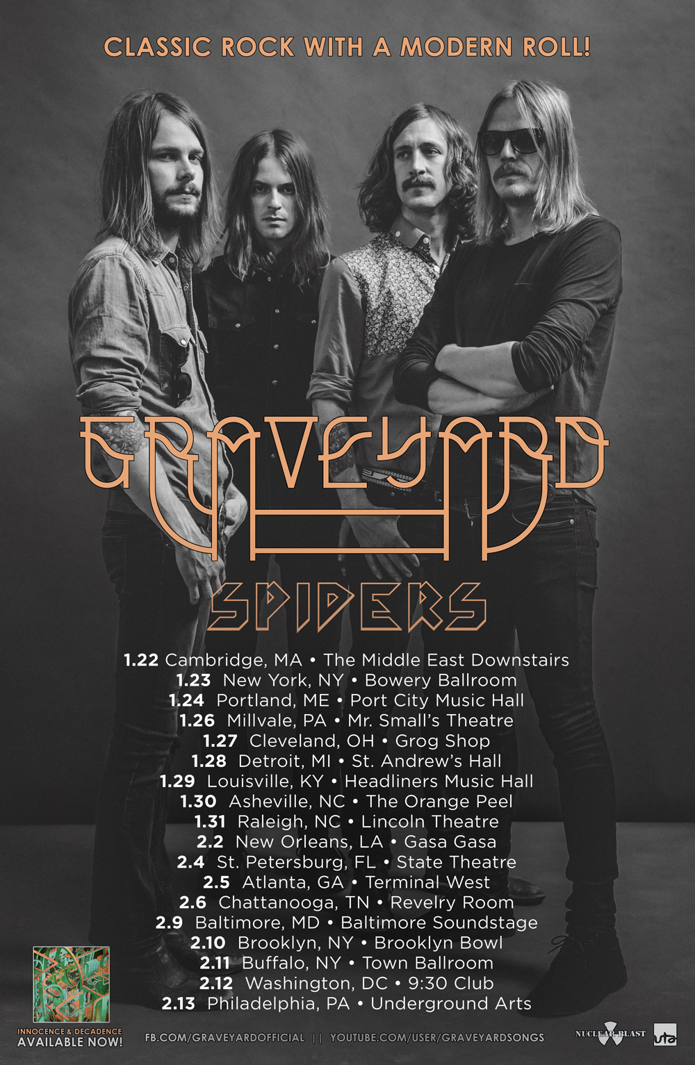 Graveyard Spiders US tour